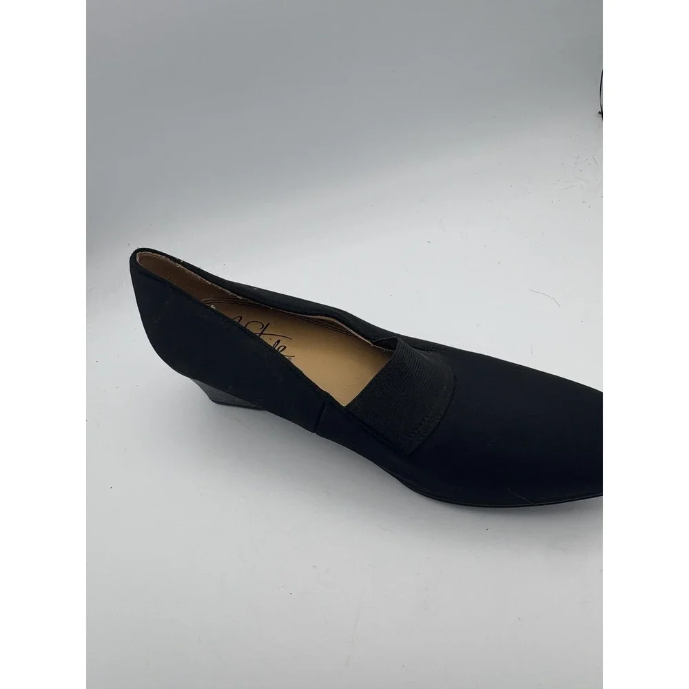 LifeStride Shoes Womens Size 8.5 Black Judo Slip On Comfort Square Toe Pumps‎